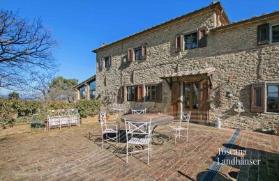 Finca en venta Gaiole in Chianti, Toscana:  RIF 3041 Terrasse und Blick auf Haus