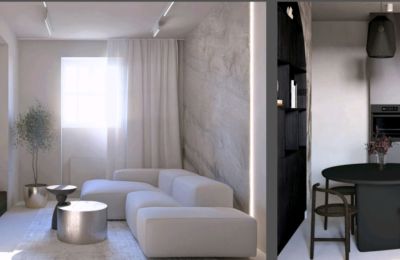Piso en castillo en venta Lubiechowo, Voivodato de Pomerania Occidental,, Salon i kuchnia - projekt aranżacji 