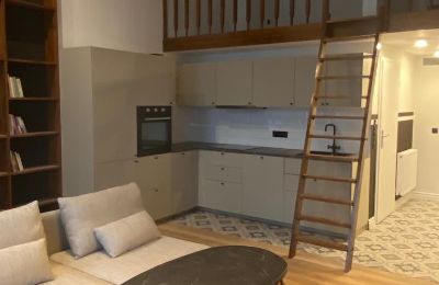Apartamento en edificio histórico en venta Lubiechowo, Pałac w Lubiechowie, Voivodato de Pomerania Occidental, Widok na otwartą kuchnię 