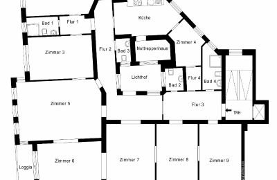 Inmobiliario Charlottenburg-Wilmersdorf, Schmargendorf, Plano de planta 1