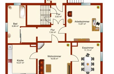 Inmobiliario Radebeul, Plano de planta 1
