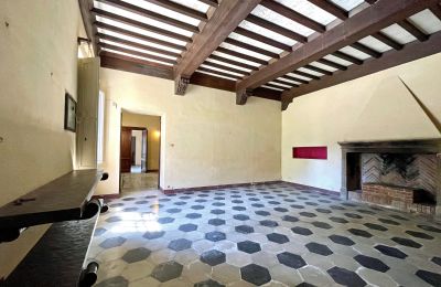 Villa histórica en venta Siena, Toscana:  RIF 2937 Wohnbereich mit offenen Kamin