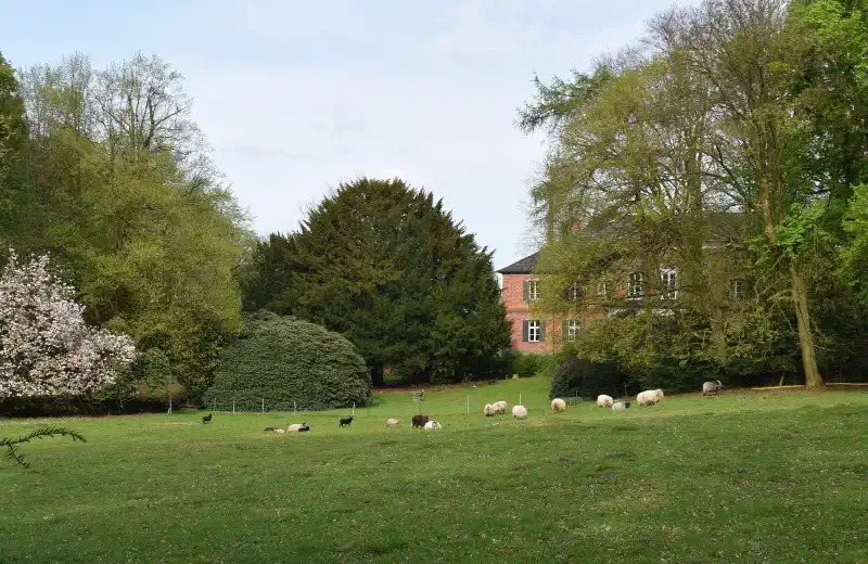 El parque de la casa señorial Niendorf / Stecknitz cerca de Hamburgo